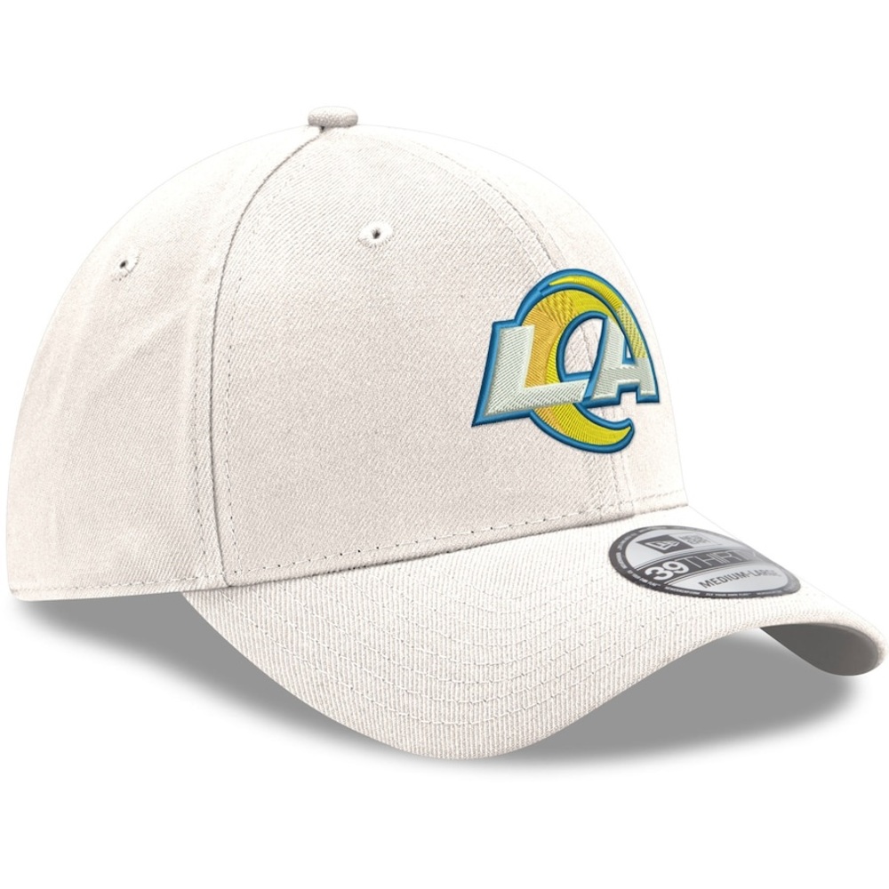 SOLD - Los Angeles Rams New Era LA Logo Iced II 39THIRTY Flex Hat White Large/X- - Picture 3 of 4